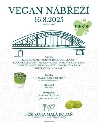 ☀️ Léto, Ostrava a pořádná dávka matcha energie! 🍵💚 V sobotu 16. srpna od 12:00 mě najdete na Vegan nábřeží v Ostravě – a...